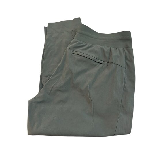 Athleta Trekkie North Jogger Cropped Size Size 18 Green Stretch Comfort Active - Picture 1 of 5